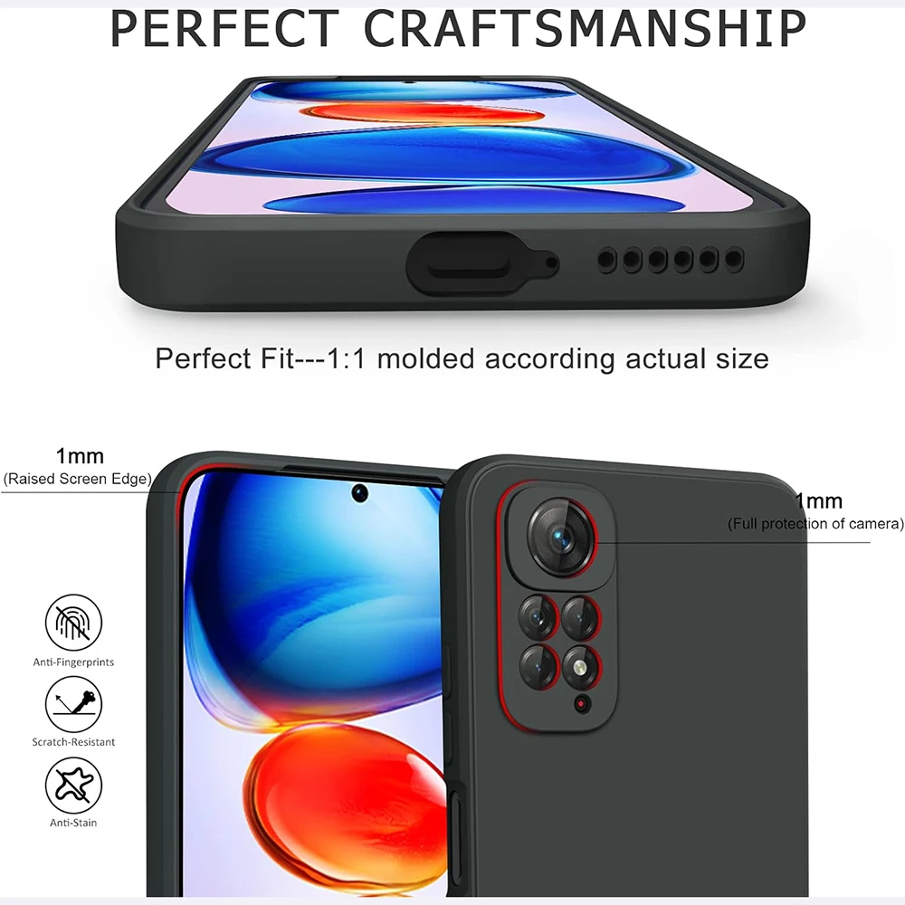Black Silicone Lanyard Phone Case with Cord Holder