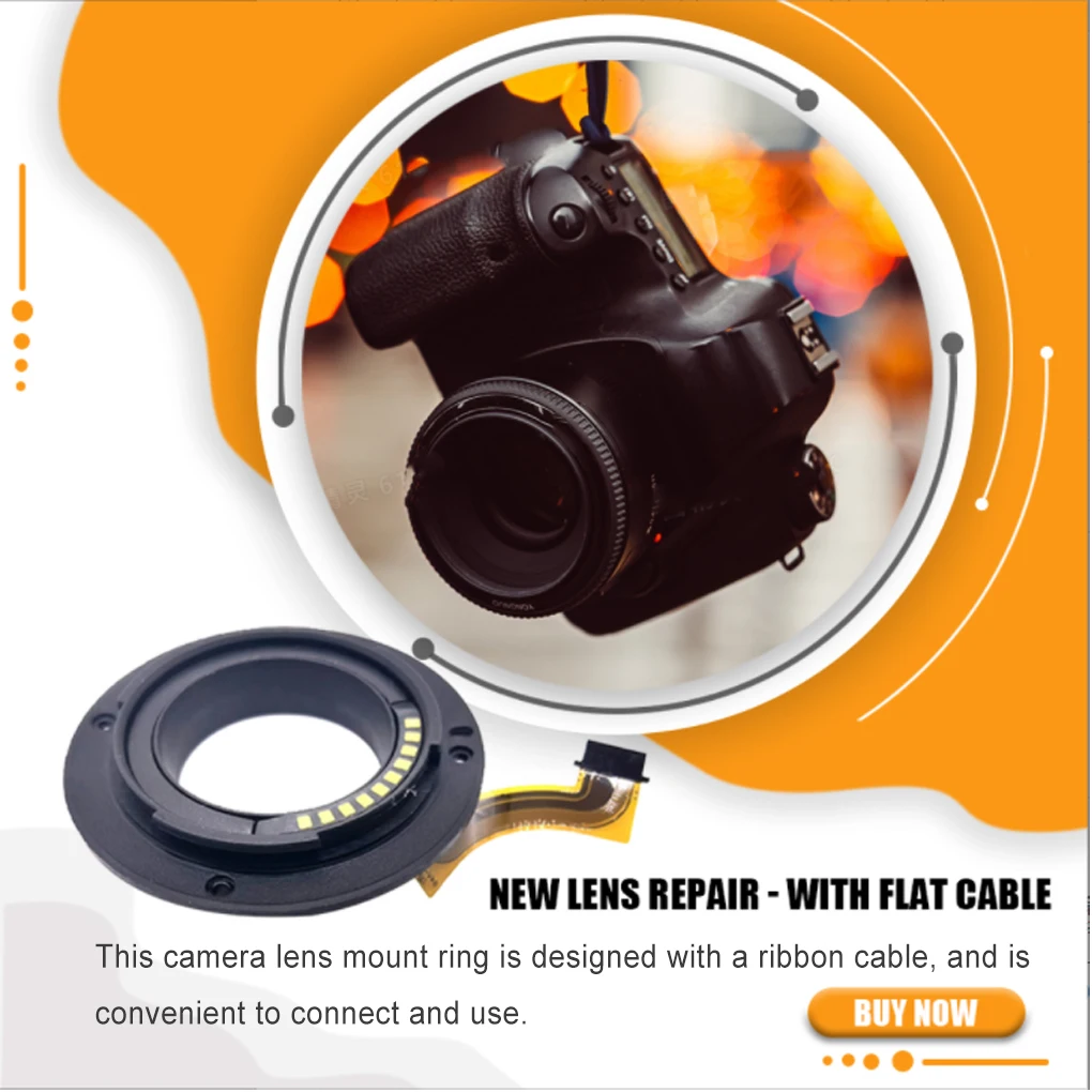 50-230mm Lens Mount Ring with Ribbon Cable Cameras Lenses Adapter Rings Camcorder Photography Photo Shooting Repair Accessories