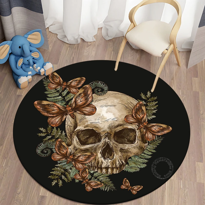

Mystery Kawaii Printed Round Carpet Children's Living Room Mat Floor Mat Yoga Mat Bedroom Chair Non Slip Mat New Year Gift
