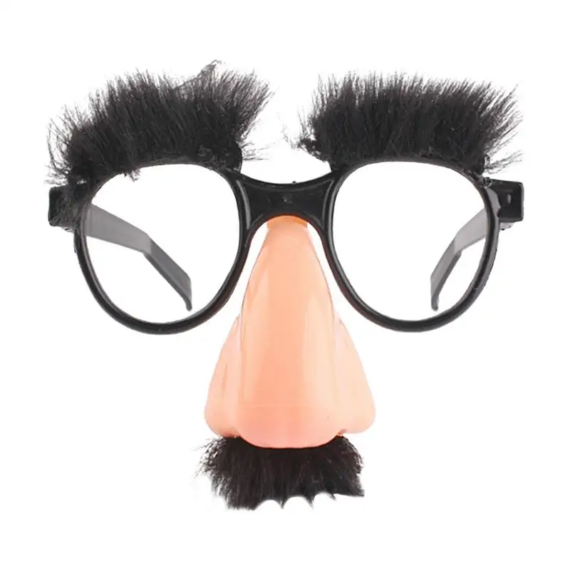 1pc Novelty Halloween Party Eyeglasses Prank Disguise Glasses Big Nose Glasses with Eyebrows Mustache Photo Props party Supplies