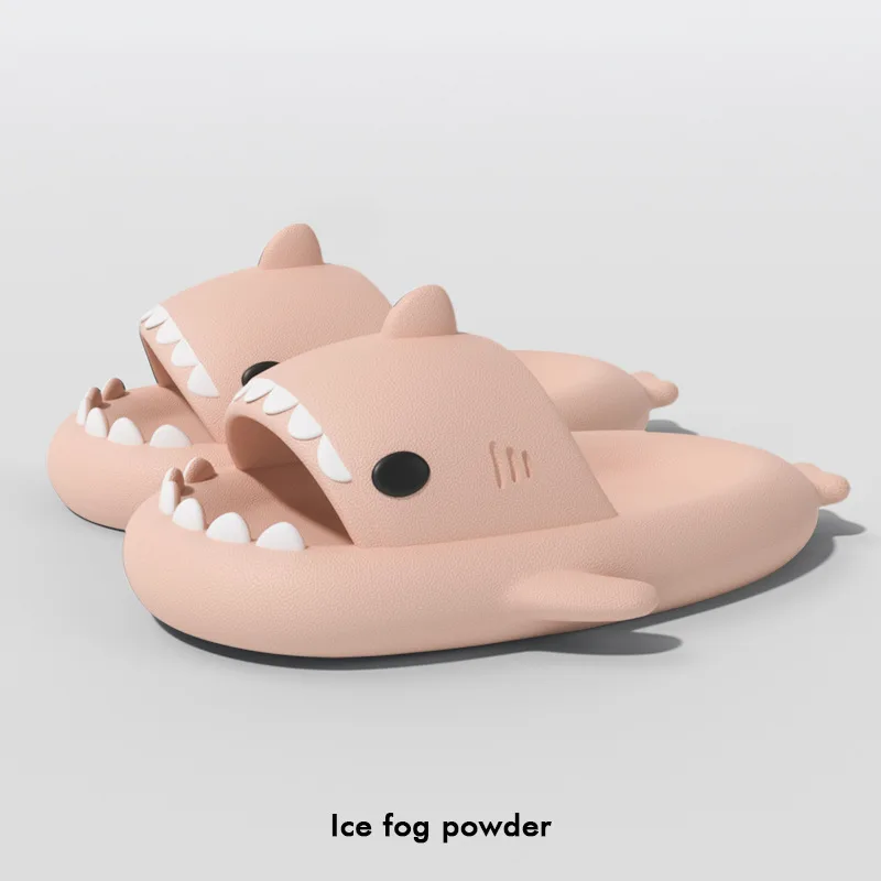 Summer Shark Slippers Women Gradient Color Cartoon Fashion Sandals Unisex Couples Slides Shoes Beach Bathing Non-slip Flip Flops