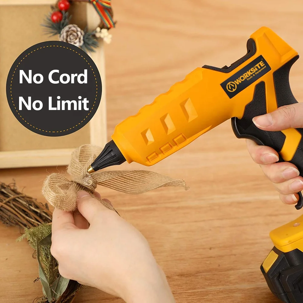 WORKSITE Customized 20V Cordless Hot Melt Glue Gun DIY Crafts Tools 60W