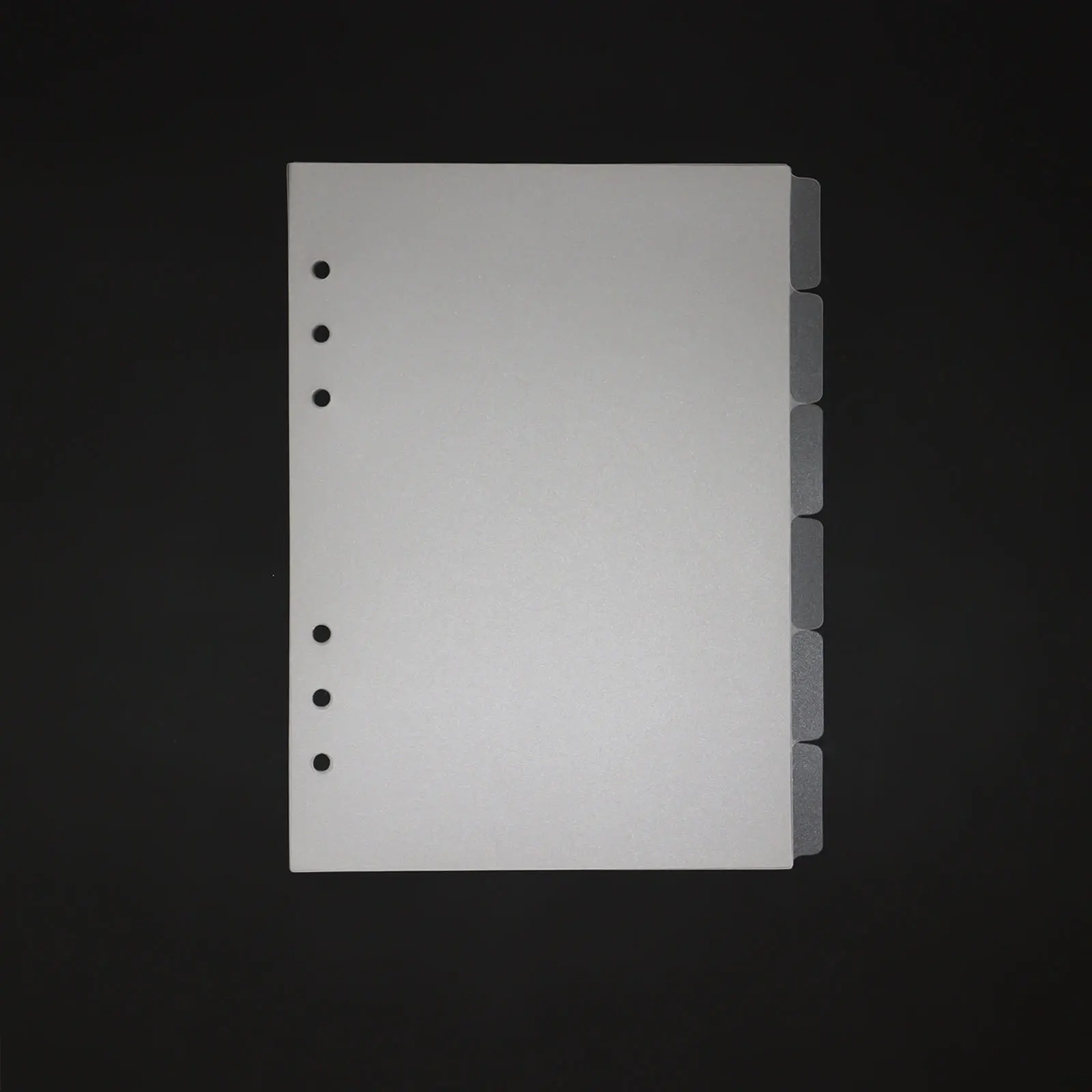 A5 A6 Transparent Papier Index Teiler 6 Löcher Für Binder Planer Notebook Schreibwaren Notebook Papier Teiler Zubehör – Detail 4