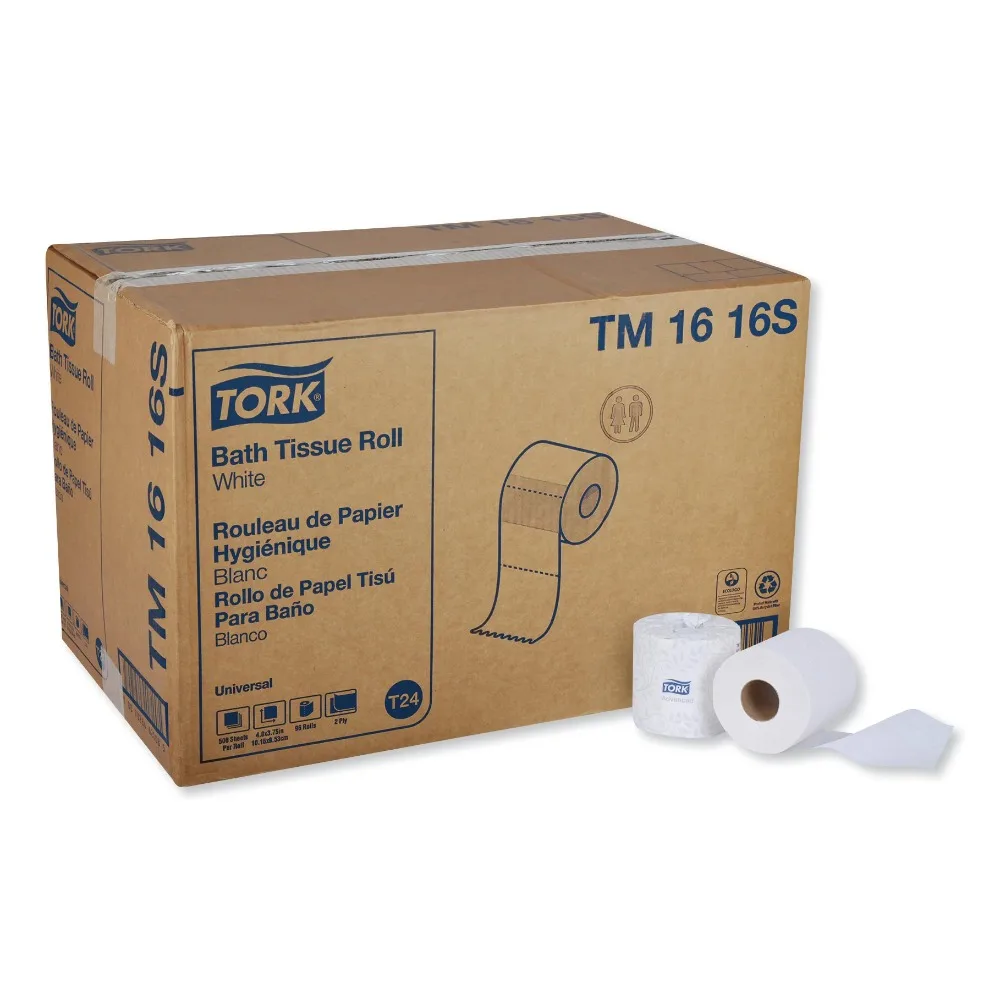 

Universal Toilet Paper, Septic Safe, 2-Ply, White, 500 Sheets/Roll, 96 Rolls/Carton -TRKTM1616S