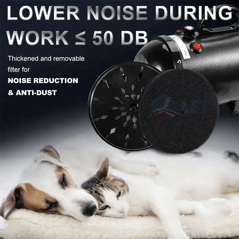 2600W Dog Dryer Stepless Adjustable Speed Pet Hair Force Dryer Suitable For Small, Medium And Large Dog Dryers