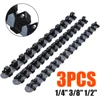 New 3Pcs Socket Organizer Tray 340 Mm Socket Holder 1/4" 3/8" 1/2" Socket Wrench Organizer Socket Rail Drive Holder Hand Tools 1