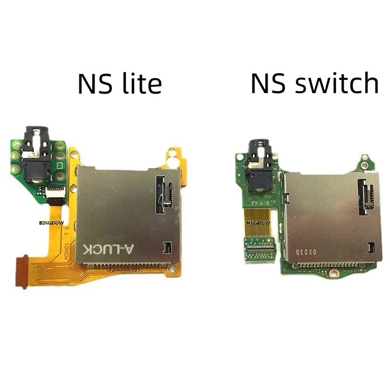 [해외] 헤드폰 잭 포트 게임 카드 리더 교체  NS 스위치 라이트 OLED 콘솔 카트리지 슬롯 수리 부품  무료 - 헤드폰 잭 포트 게임 카드 리더