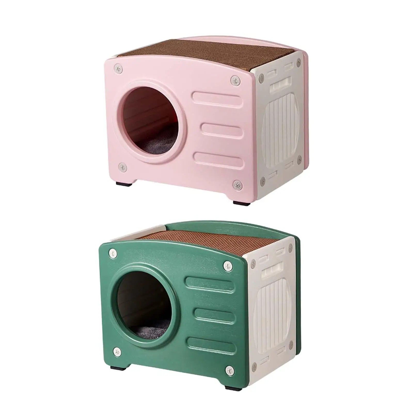 

Укрытие для бродящих кошек с когтеточкой, кровать, пещера, зимний устойчивый уличный домик для кошек, ферных кошек, кроликов, маленьких собак, для улицы