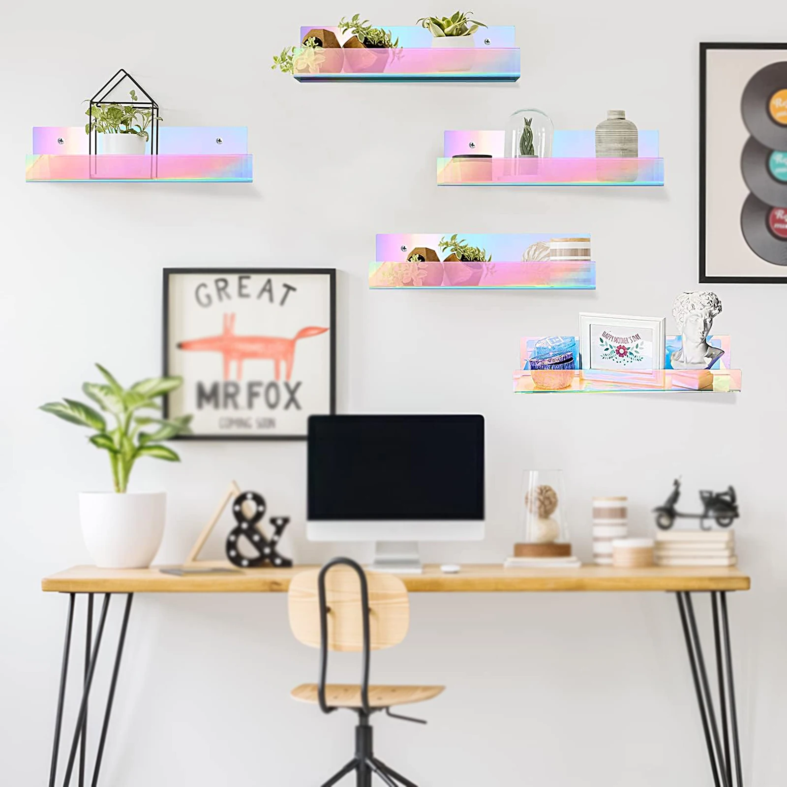 Colorful Acrylic Picture Ledge Shelf 1 | Colorful Acrylic Picture Ledge Shelf 5