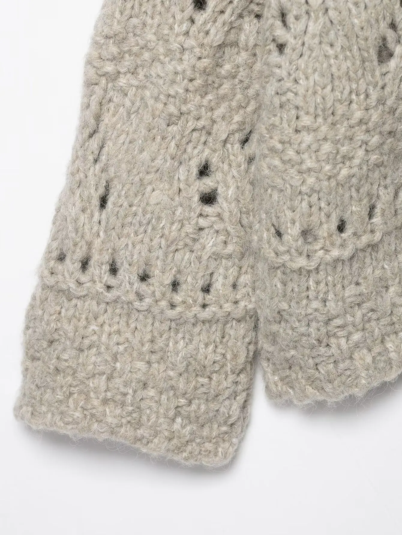 Women Vintage Hook Flower Hollow Knitted Cardigan Female Long Sleeve Turn-Down Collar Outwear Spring Autumn Street Knitted Coat