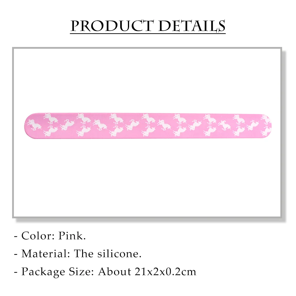 Unicorn Pattern Bracelets Silicone Lining Wristband Patting Hand Band Party Favor Gift for Children Kids