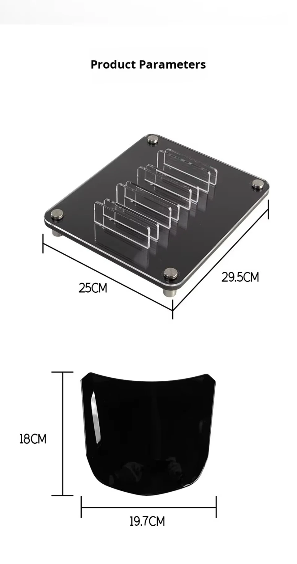 4-Fach Acryl-Displayständer für Kleine Metall-Autohaubenmodelle, PPF TPU Folien-Demonstrationsständer, Lackschutz-Testrequisite AFD-4 – Detail 7