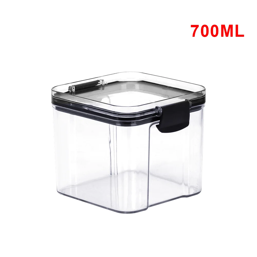 Plastic Kitchen Refrigerator Box Noodle Multigrain Tank Transparent Sealed Cans Bottle Food Storage Container 700/1800ML 2