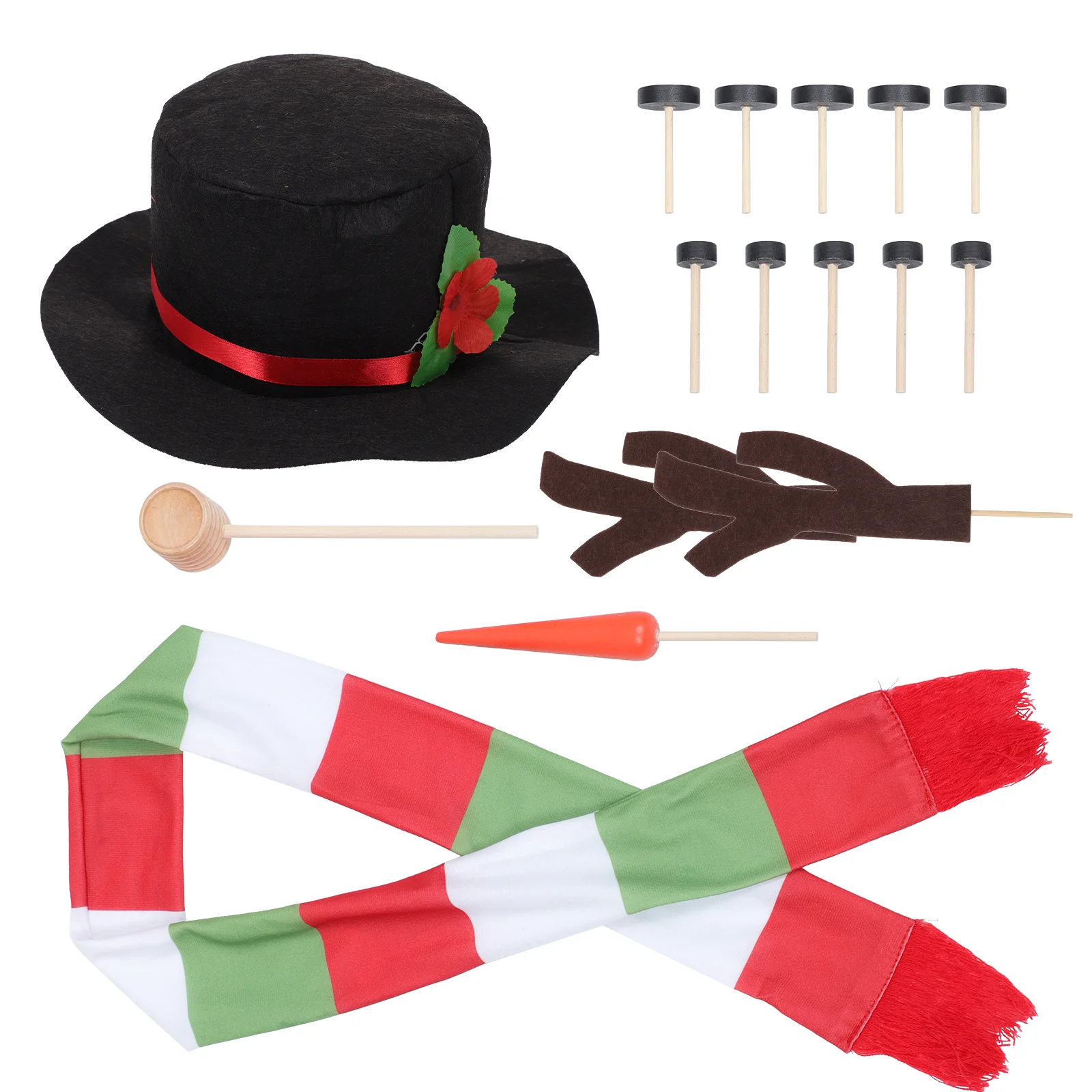 

1 Set Snowman DIY Decorations Christmas Snowman Dressing Props Christmas Decors
