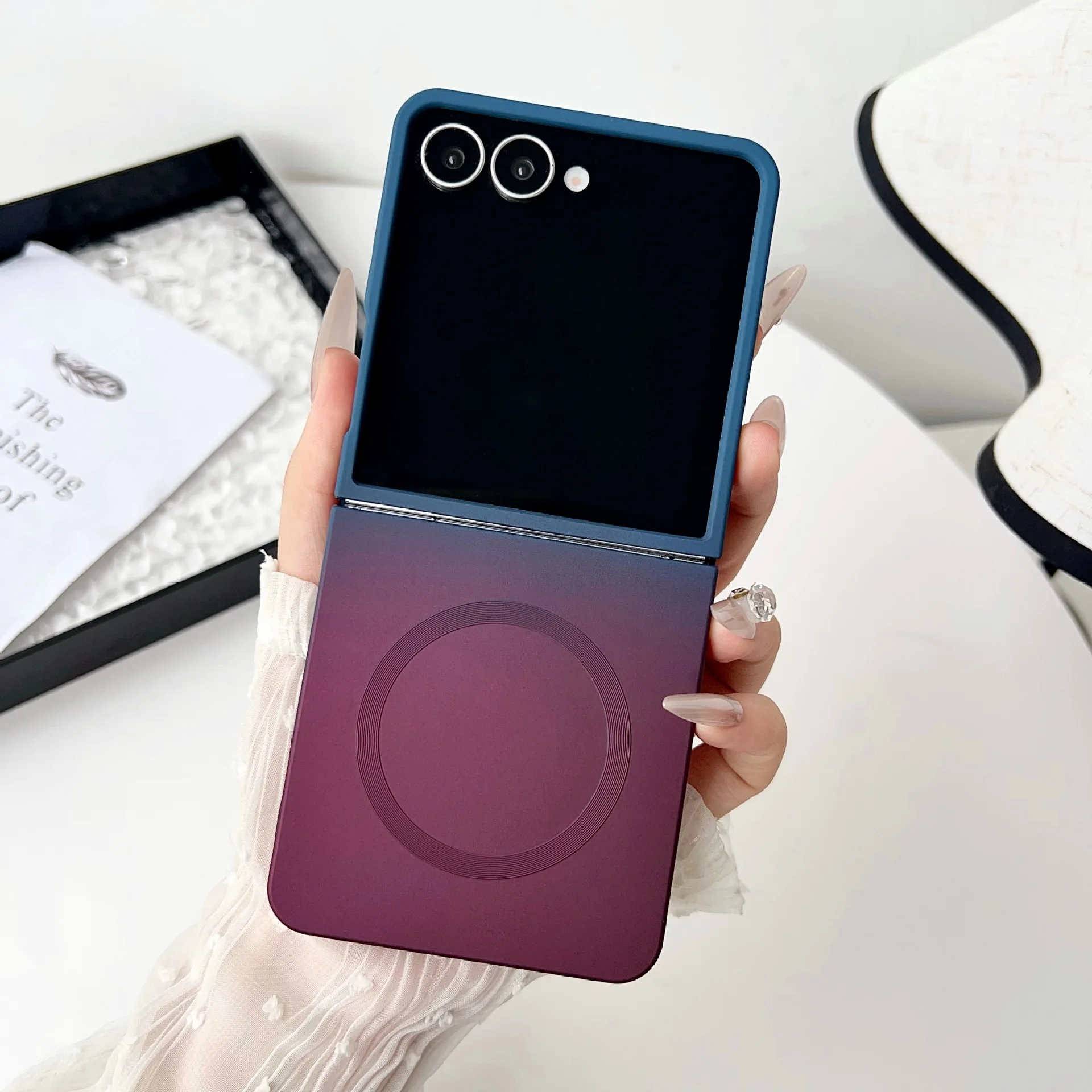 Gradient Color MagSafe Magnetic Phone Case - Soft Silicone Cover with Wireless Charging Capability