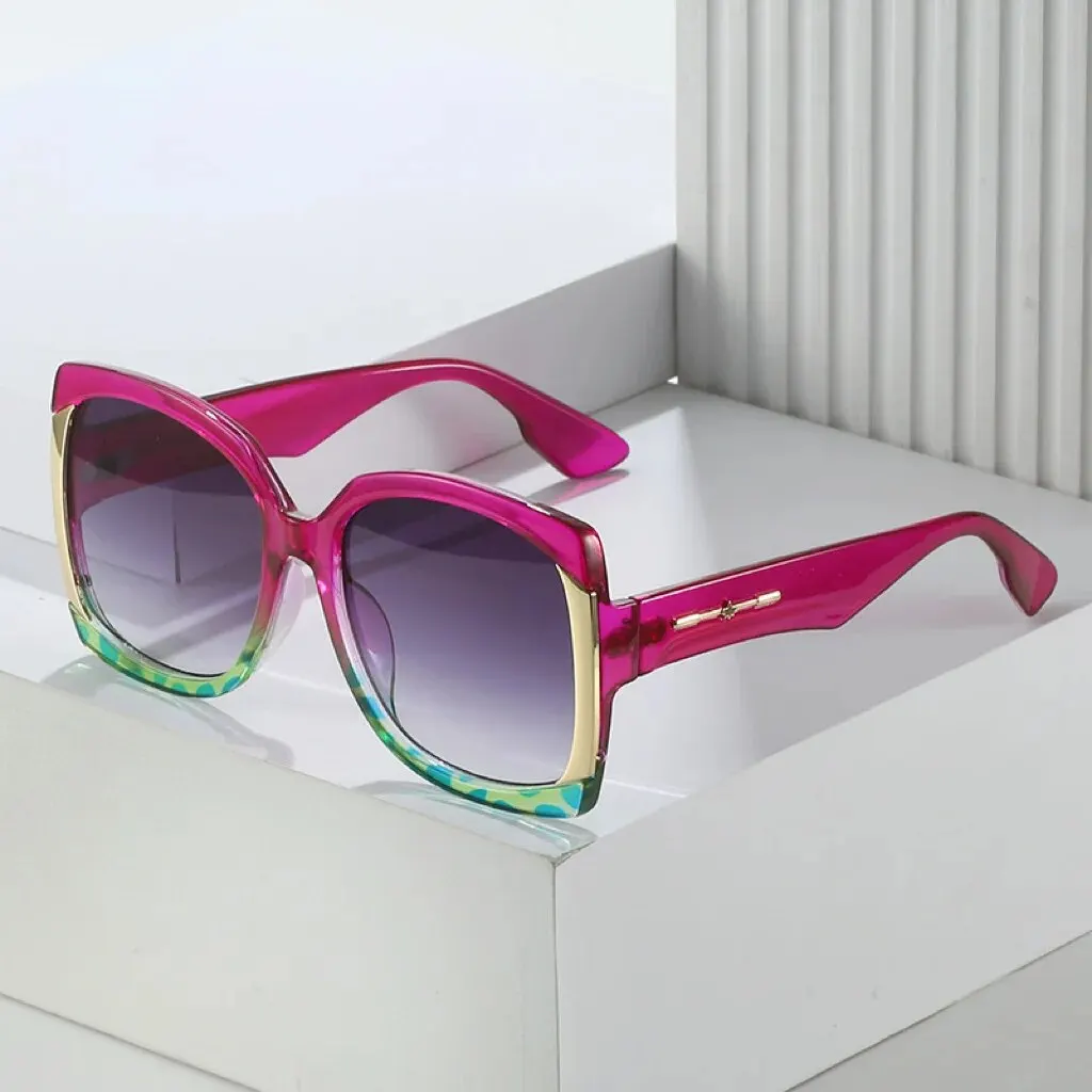 New Fashion Square Big Frame Persönlichkeit Europa und die Vereinigten Staaten zeigen leichte Luxus-Sonnenbrillen in Sonnenbrillen