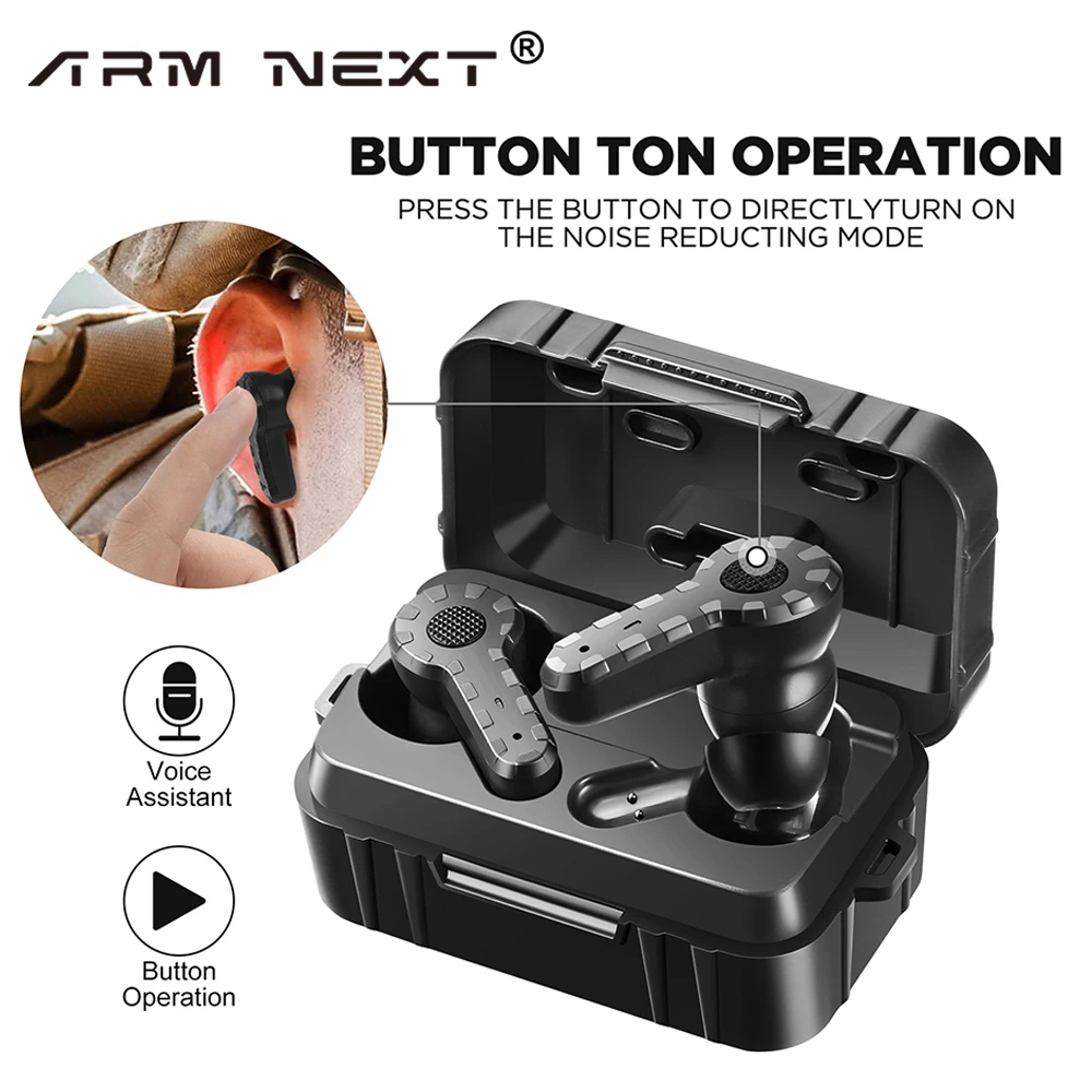tactical headset anti-noise earplugs noise-cancelling for shooting hearing protection NRR27dB tactical headset noise cancelling headphones