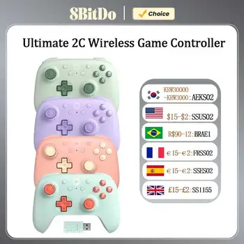 8BitDo Ultimate 2C Wireless Gaming Controller，Gamepad with Hall Effect for PC, Windows 10, 11, Steam Deck, Raspberry Pi, Android 1