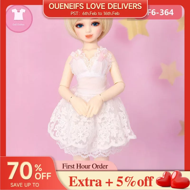 Doll Bjd Clothes 1/6 Dress Beautiful Doll Clothes Link Di Sintesi Per Unoa Chibi Lilin Girl Body Doll Accessori