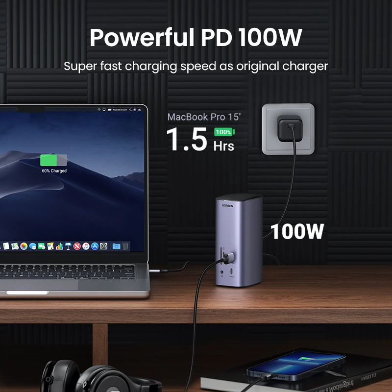 UGREEN Docking Station 12-IN-1 USB C to 8K HDMI DisplayPort