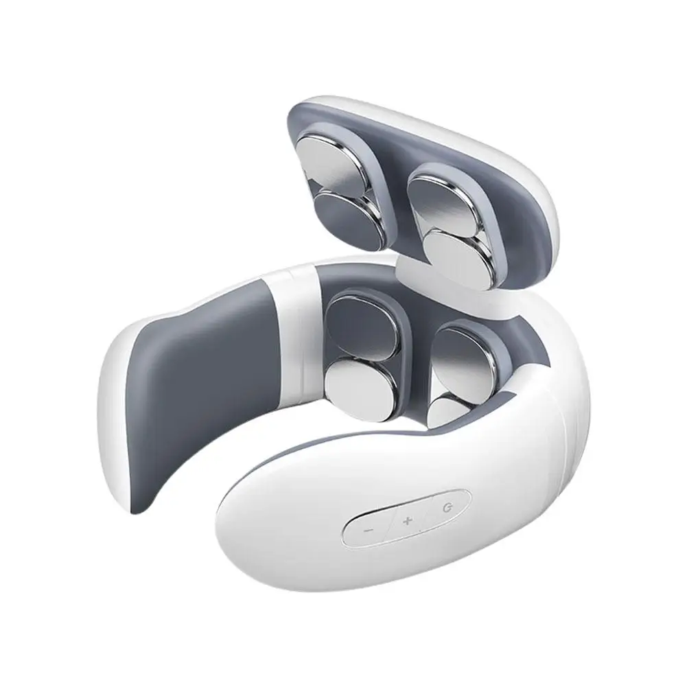Cervical Massager Neck Shoulder TENS Pulse Massage Compress Relieve Heads Machine 8 Muscle Hot Relax Pain Heating U7S5