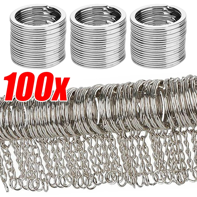 

Metal Keychain Buckle Key Ring Sets 30mm/25mm/20mm Keyfob Anti-rust KeyRings Key Pendant Split Key Chains