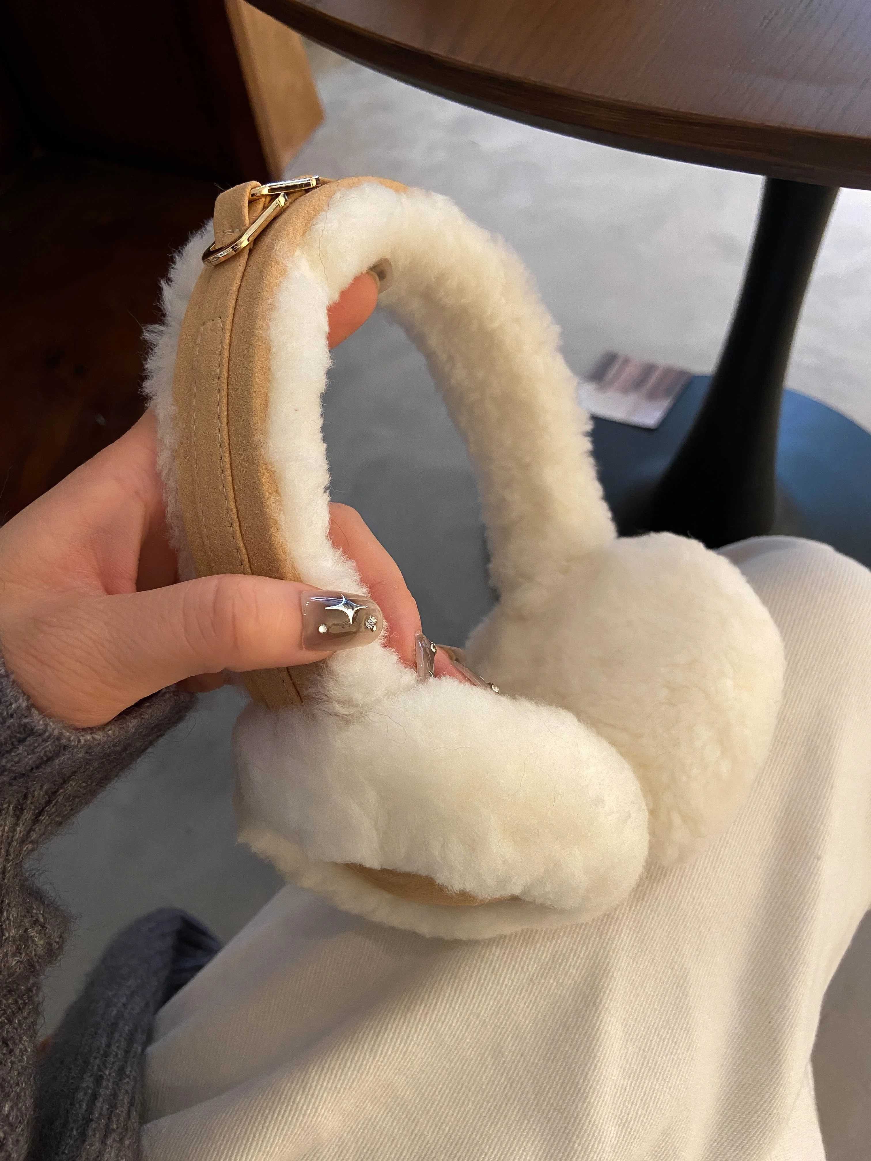 Wool Ear Warmer Winter Sheepskin Ear Muffs for Women Men Soft Warm Solid Earflap Outdoor Cold Protection EarMuffs Cover