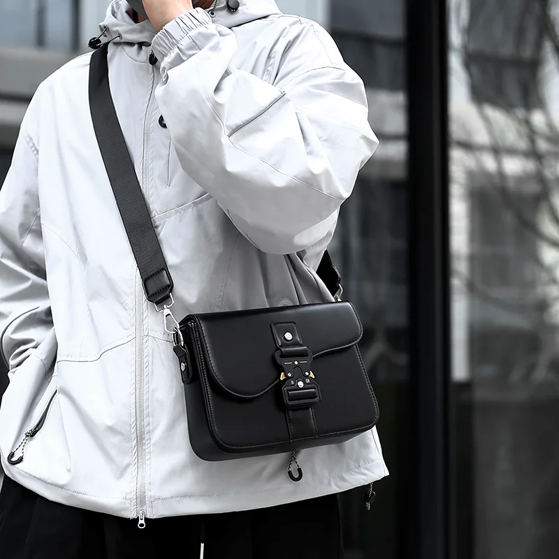 High-End Men’s PU Leather Crossbody Sling Bag