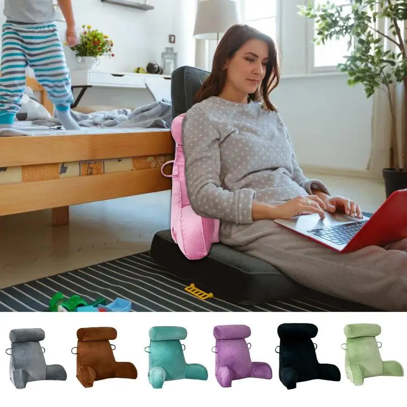 

Reading Pillow Cooling Latex Cushion With Detachable Fluffy Neck Washable Tatami Bed Back Cushion For Couch Floor Reading