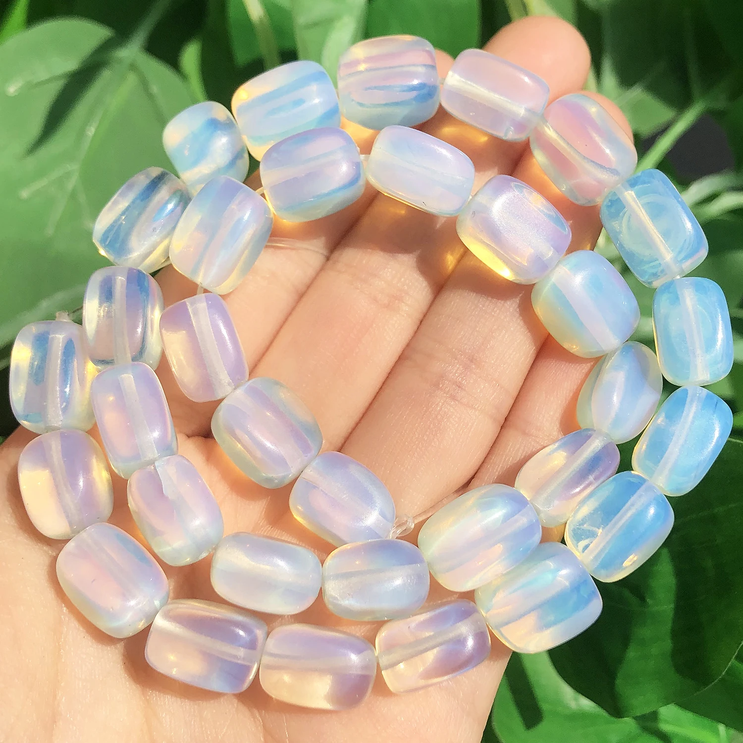 8x12mm Natuurlijke Blauwe Turkoois Rhodoniet Amazoniet Stenen Kralen Onregelmatige Rechthoek Armband Losse Kralen voor Sieraden DIY Maken – Detail 10