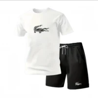 Ensemble de vêtements de sport pour homme en deux pièces, t-shirt à manches courtes et pantalon, vêtements de sport pour la course à pied et la remise en forme, été 2026, grande réduction 3