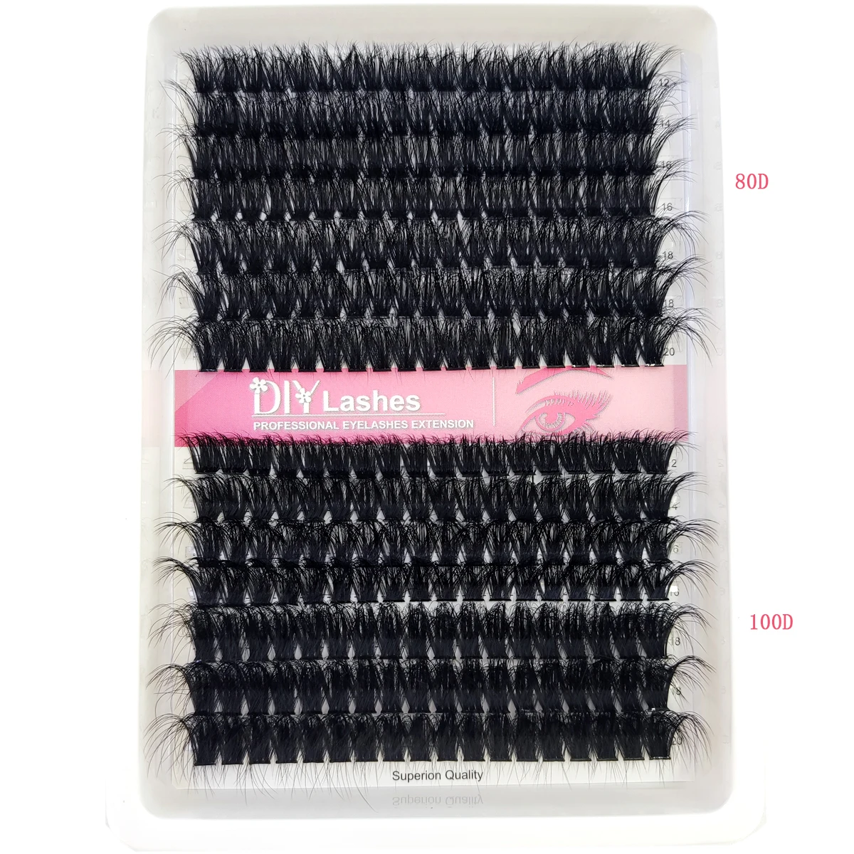 Neue 8D Luxus Flauschige DIY 80D-300D Wimpernbüschel 10-20mm Gemischte Länge Wimpernverlängerung 0,07mm Russische D-Curl Dicke Wimpern – Detail 6