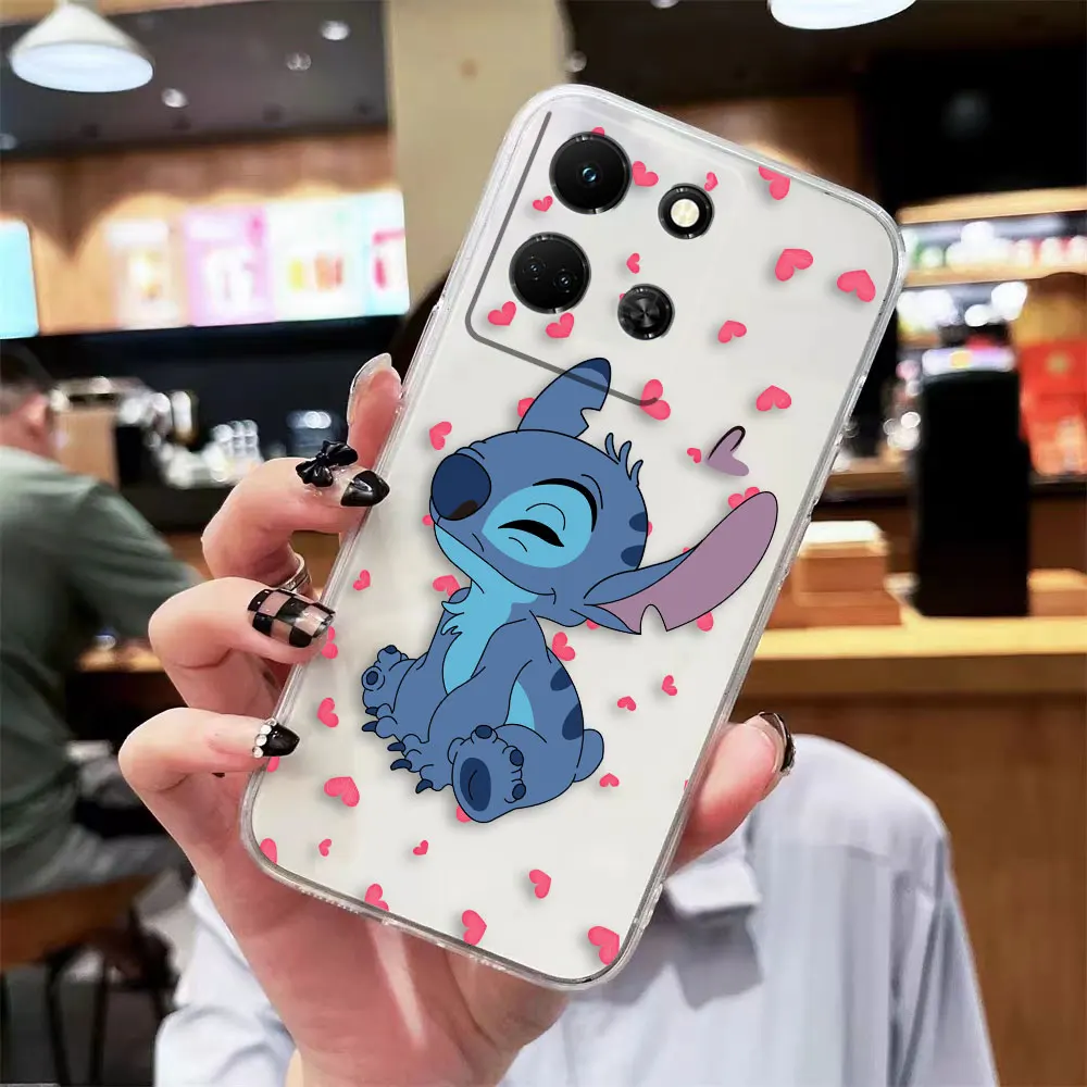 thumbnail image 1 of Clear Phone Case For Infinix NOTE 10 11 12 30 30i SMART 5 6 7 ZERO CAMON 19 20 PRO Case Funda Shell Lilo & Stitch Cartoon Anime, 1 of 5