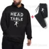 2025 Autumn/Winter New Hot Wrestling Fans Men's Roman Reigns Black pullover casual pants street casual sports fashion black set 4