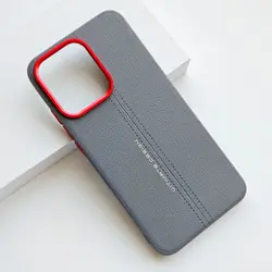 Solid Color Minimalist Leather Skin - Friendly Shockproof Phone Case for Oneplus Turbo 6 (Gray)