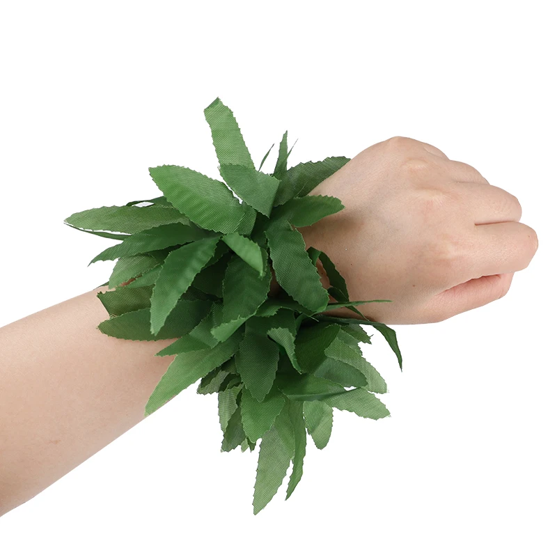 Hawaiian Party Artificial Leaves Wreath Garland Necklace Headband Bracelet for Summer Tropical Birthday Party Decoration Wedding