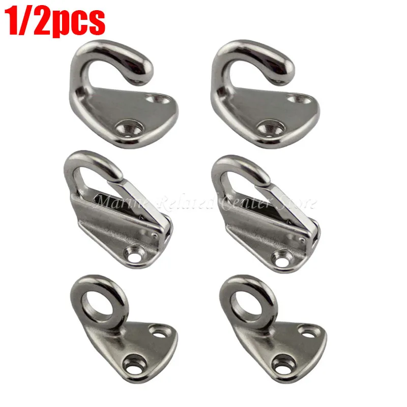

1/2pc 316 Stainless Steel Fending Hooks Fender Spring Clip Fender Eye Hook Marine Boat Hardware Accessories Sail Tug Fender Hook