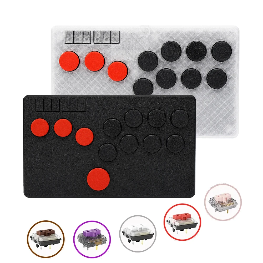 Flatbox Arcade Controller Control Per Pc Kailh Choc Low Profile Switch Mini Hitbox Per Nintendo Switch/Ps3/Ps4 Fight Game