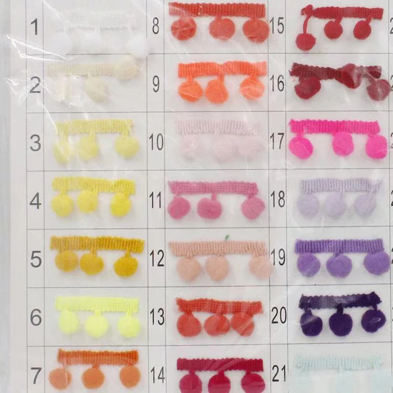 Vibrant Mini Pom Pom Lace Trim for Creative DIY Projects