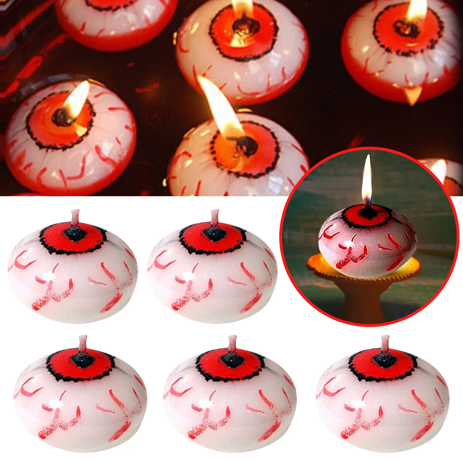 Eyeball Candle Floating Halloween Candle Holder Halloween Candle Light