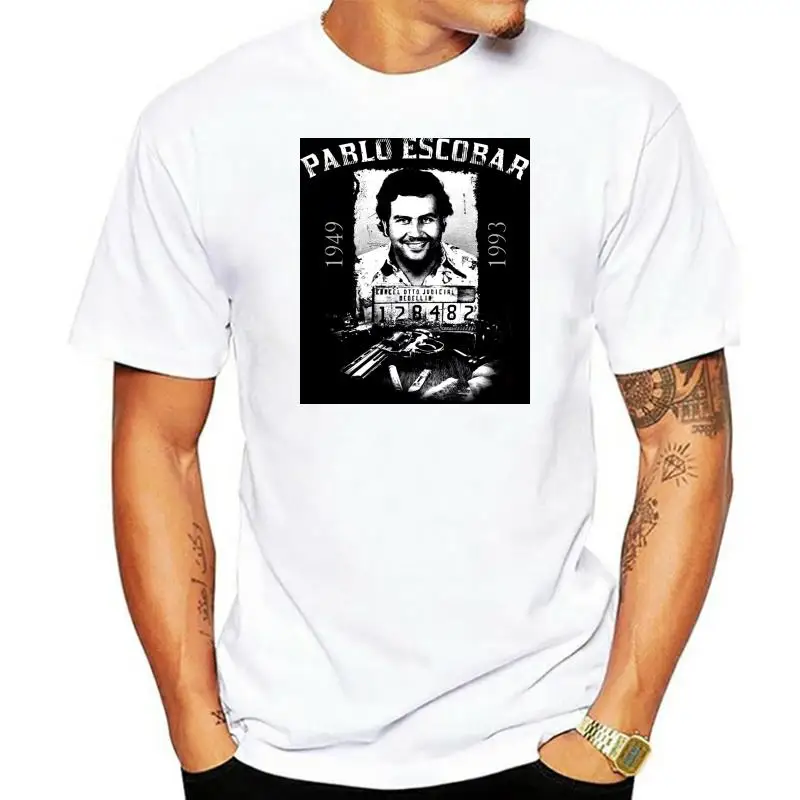 

t shirt Men T-shirt Pablo Escobar el Patron Del Man Casual Wears Black Short men t shirt Cotton O-Neck Print Broadcloth