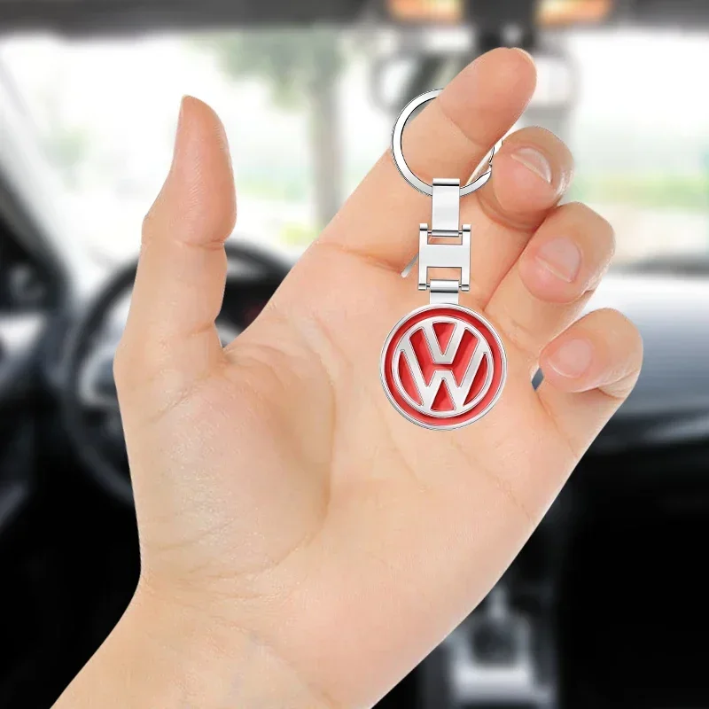 폭스바겐 VW 골프 티구안 제타 파사트 T5 폴로 투란 시로코 MK5 MK7용 자동차 금속 배지 키체인 펜던트 장식 키링