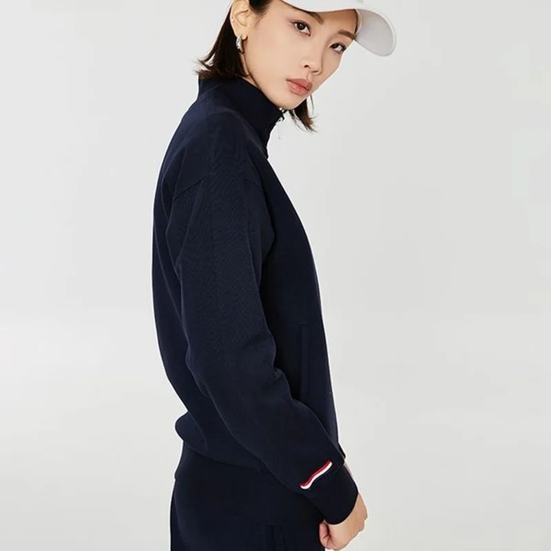  Ba to Ba 여성용 스포츠 자켓 봄 가을 칼라 오픈 가디건 스웨트 셔츠 캐주얼 야구 유니폼 K0E22WK0