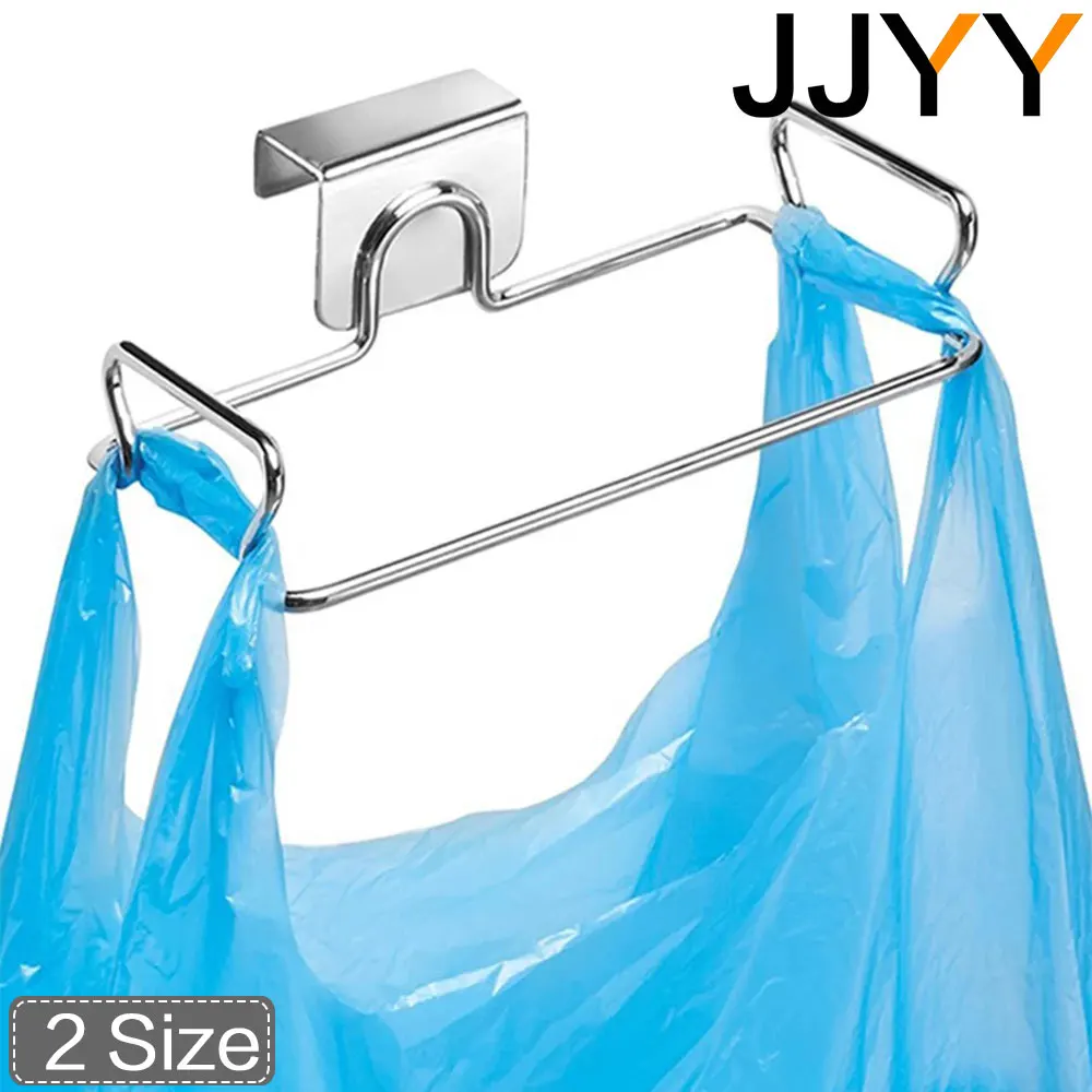 JJYY Kitchen Trash Rack Cabinet Door Garbage Bags Holder Stainless thumbnail 3