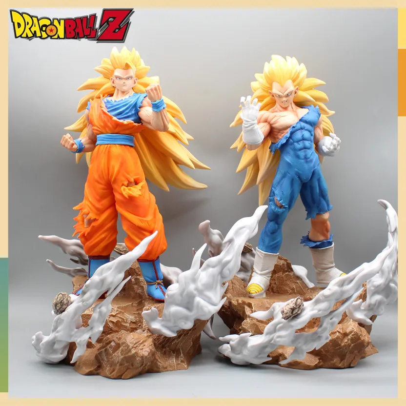 

37cm Anime Dragon Ball Kylin Kirin Series Super Three Goku Vegeta Collectible Pvc Figures Home Decoration Ornaments Model Toy