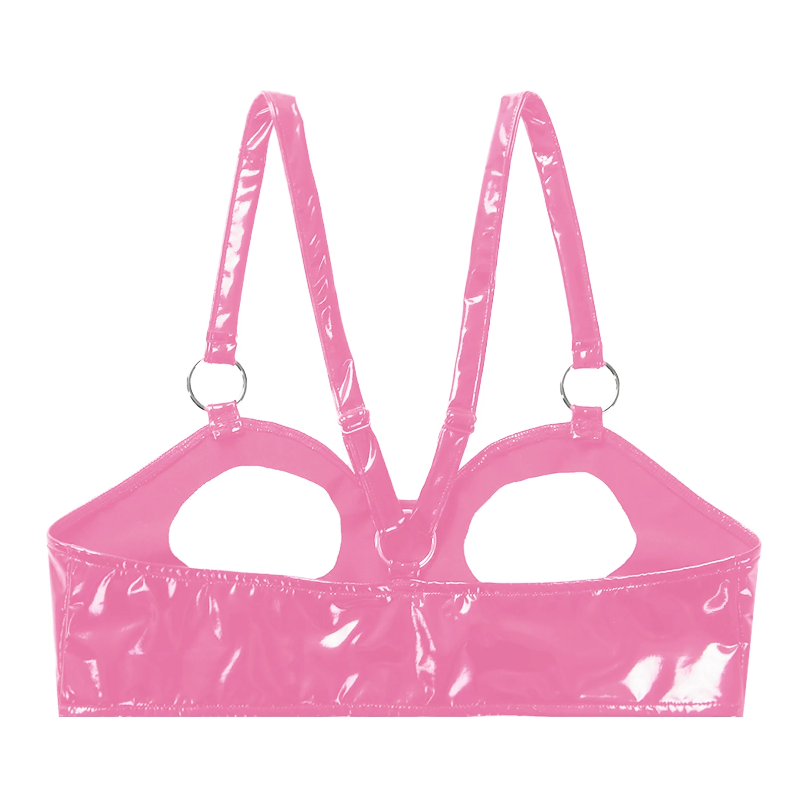 Sexy Open Cup Bra Lingerie for Womens Wet Look Patent Leather Open Nipple Exposed Breasts Bra Exotic Latex Bralette Clubwear women bra,erotic lingerie