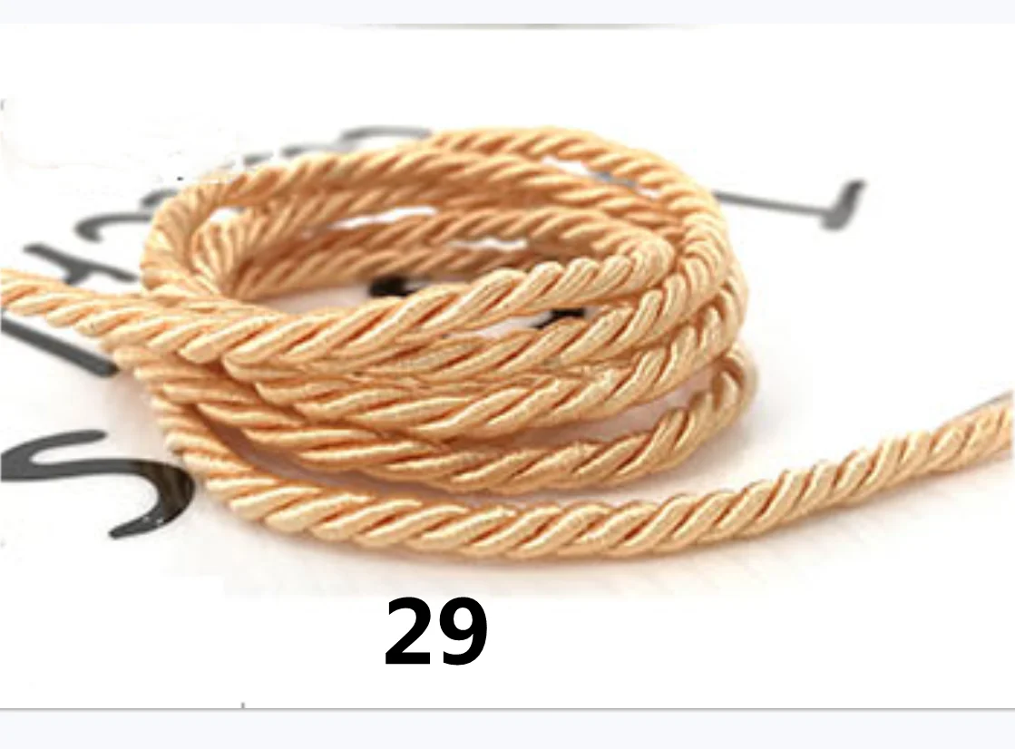 5m 3mm Three-Strand Colorful Polypropylene Rope for Rustic Home Decor & DIY Projects