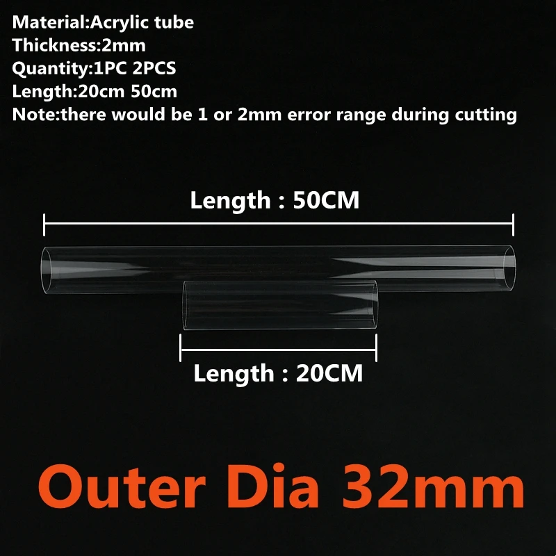 High Transparent Acrylic Tube for Aquarium or Garden Irrigation