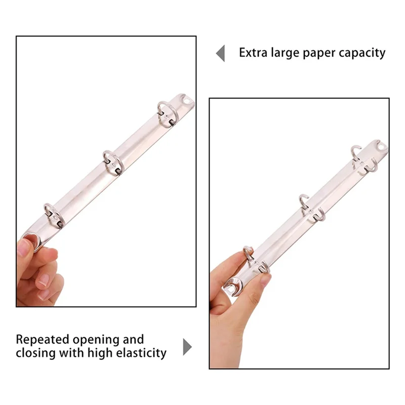 10Pcs A5 노트북 3 링 바인더 메커니즘 편지 크기 구멍 20Mm 금속 루스 리프 바인더 척추 빗