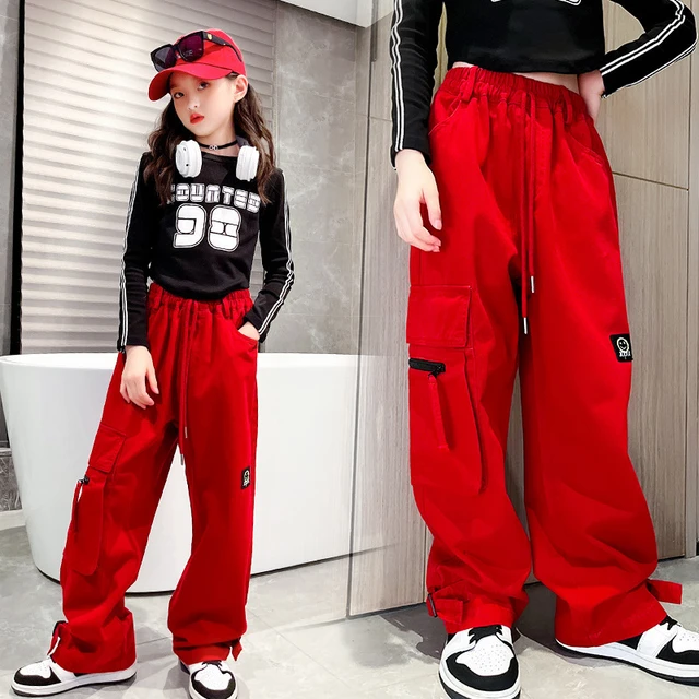 Girls Cargo Pants Clothes For Children From 4 And 13 Years Old